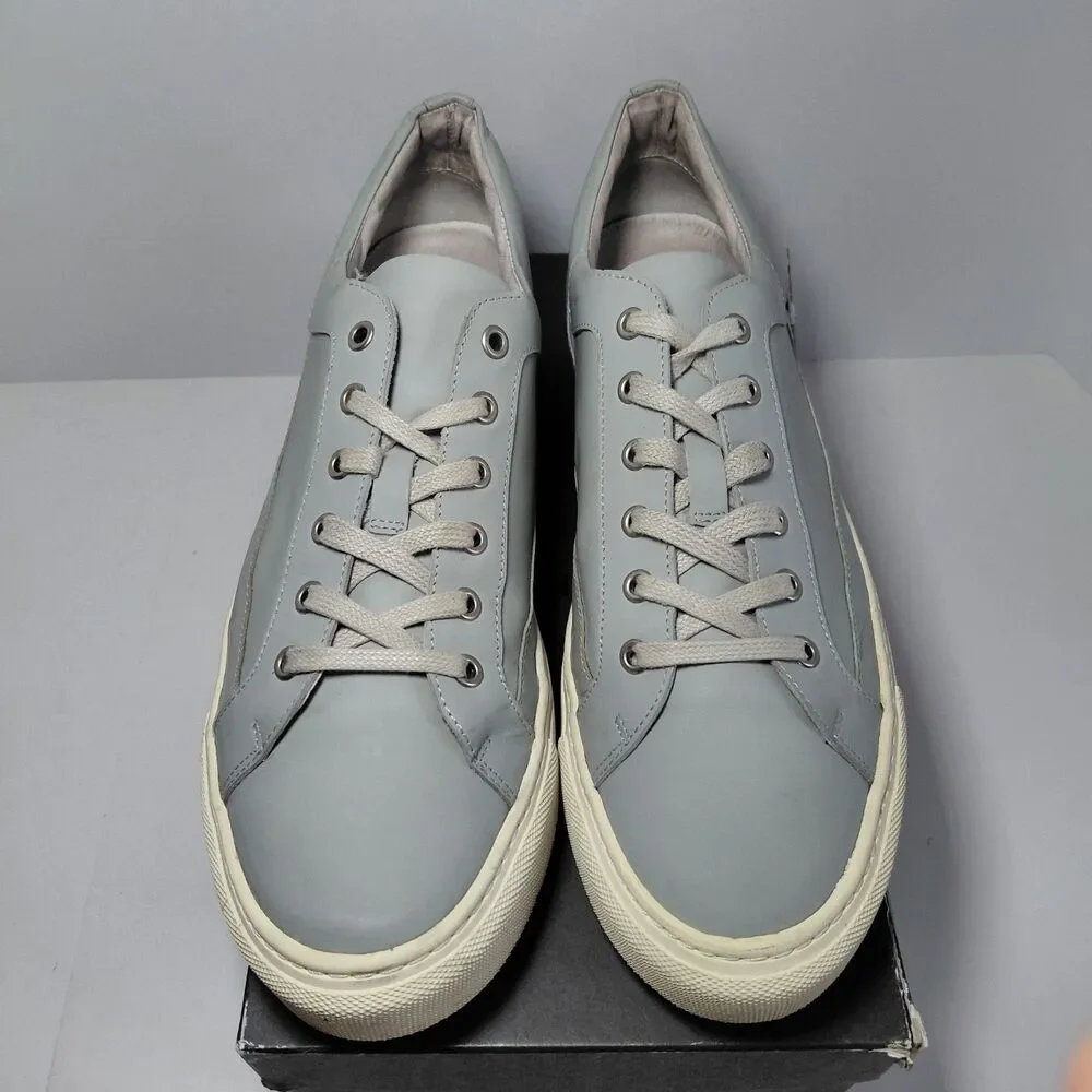 Raf Simons Leather Low-Top Designer Light Gray Sneakers Men's Size 11 - EU 44